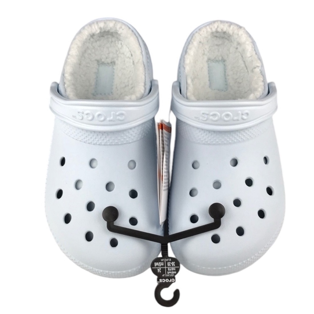 Crocs - ‘Powder Blue’ Classic lined. Woman SZ: 8 ,9.  NWT. Firm!